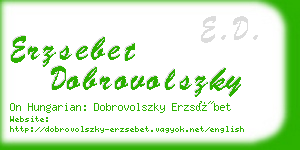 erzsebet dobrovolszky business card